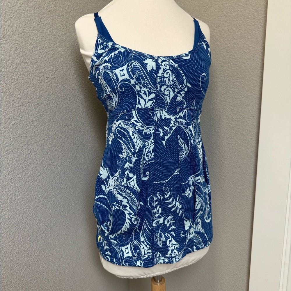 Lole blue scroll bubble tank top medium  NWT